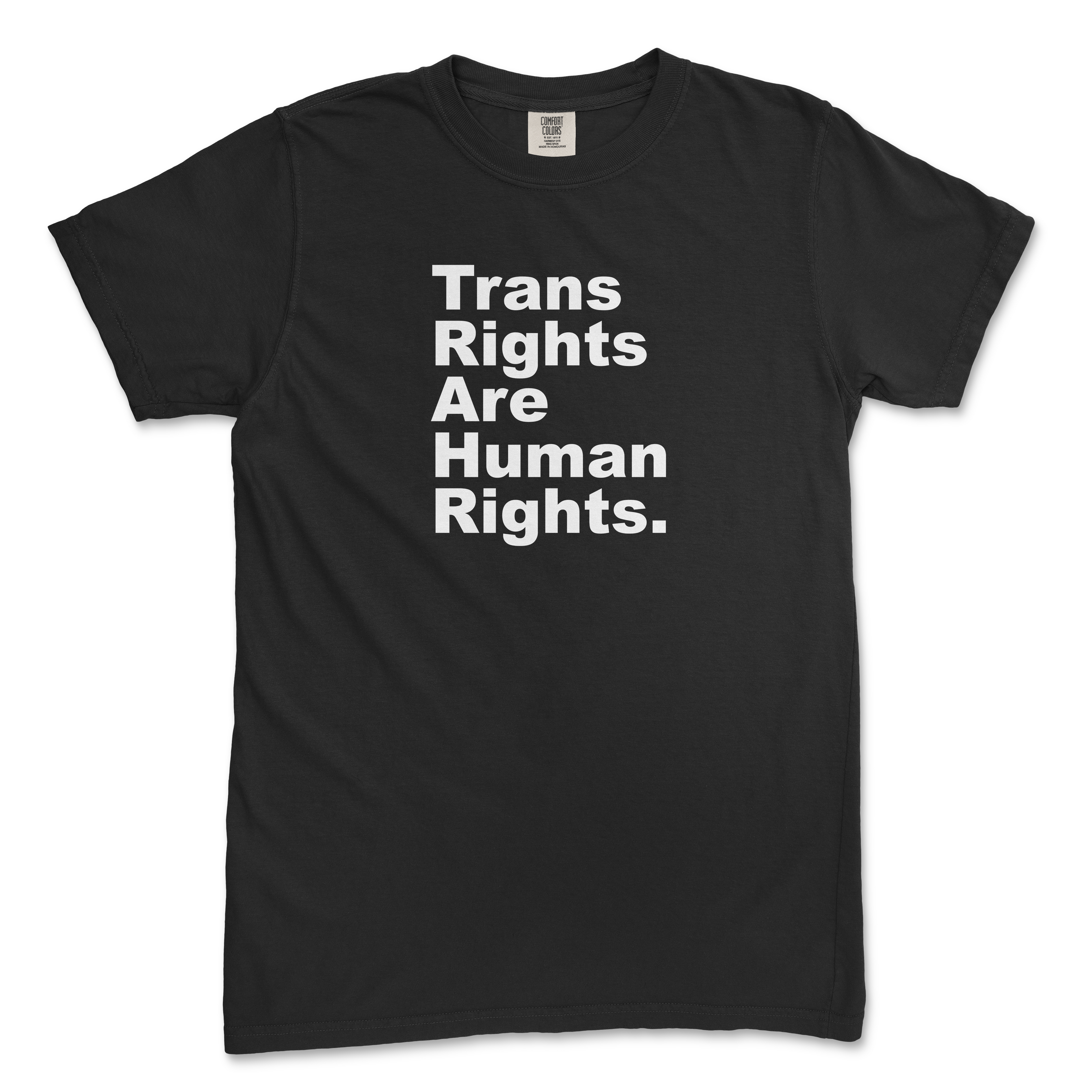 Trans Rights Are Human Rights. Period. Tee (Comfort Colors)