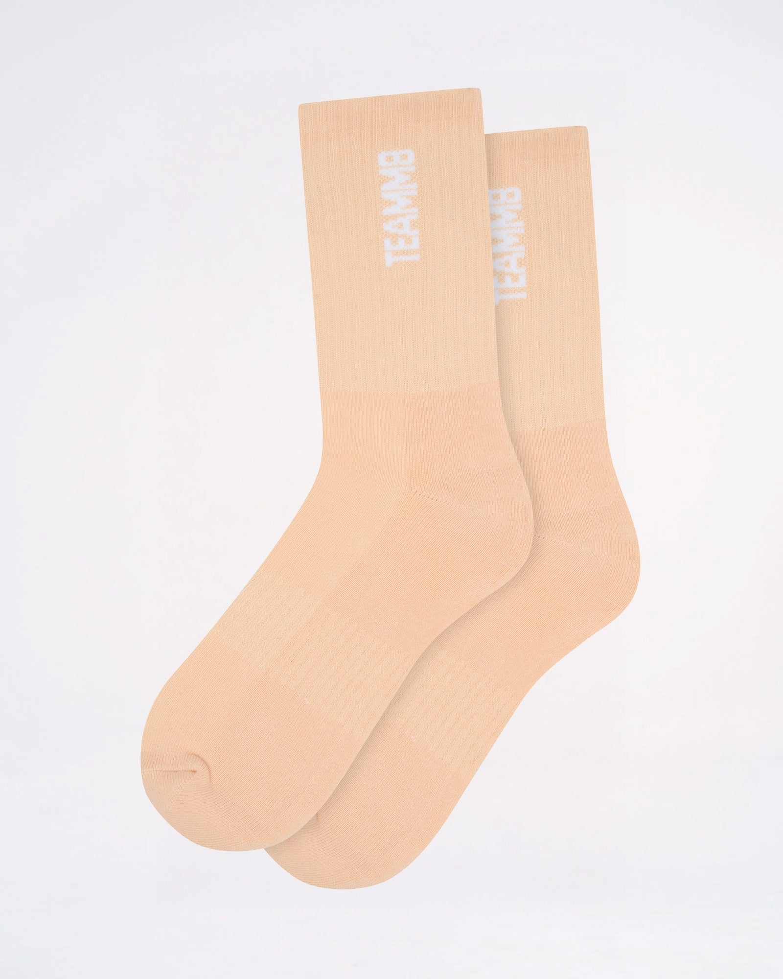 TEAMM8 Crew Socks - Tan|White