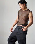 Edge Net Muscle Tank - Jet