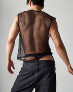 Edge Net Muscle Tank - Jet