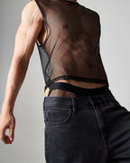 Edge Net Muscle Tank - Jet