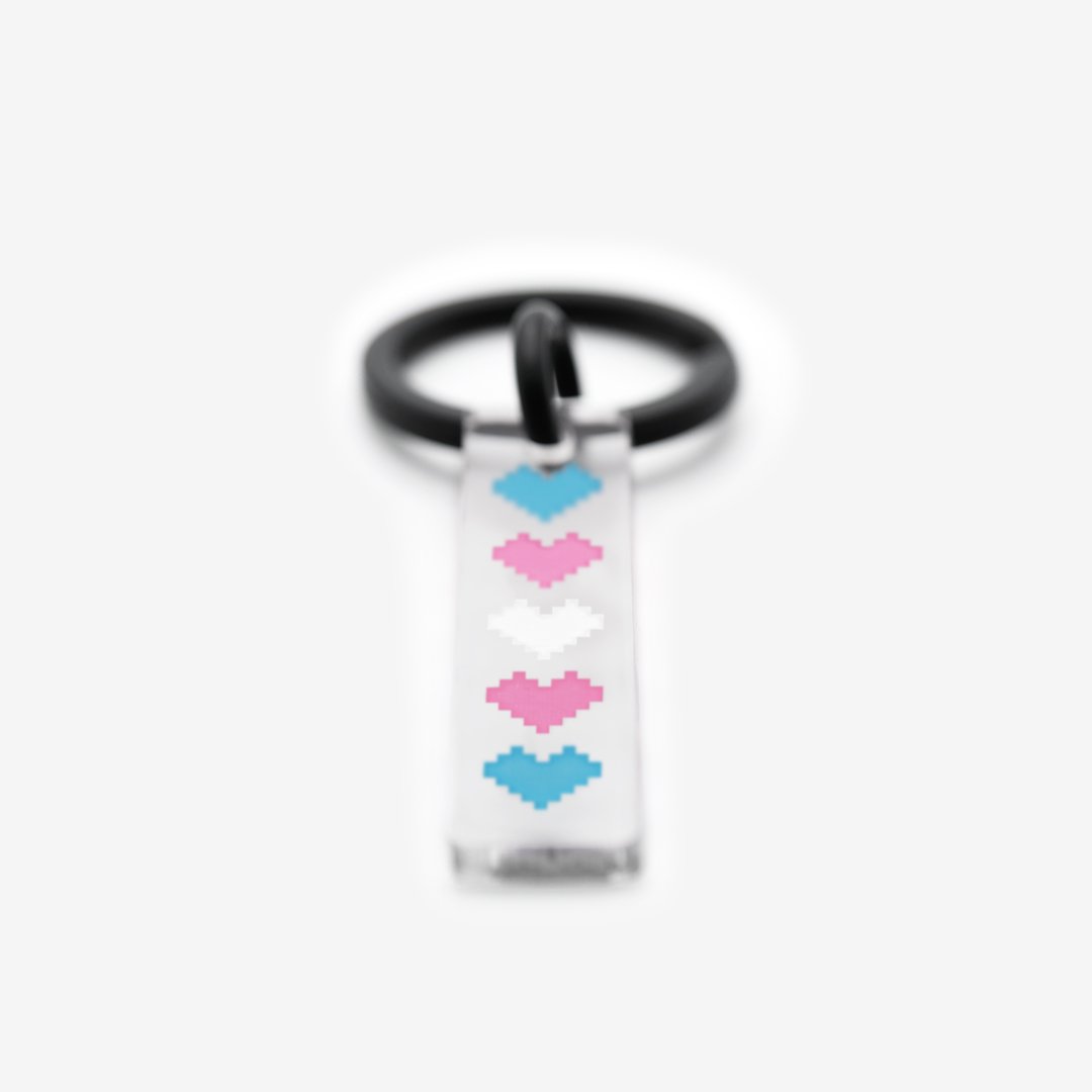 Trans Hearts Keychain