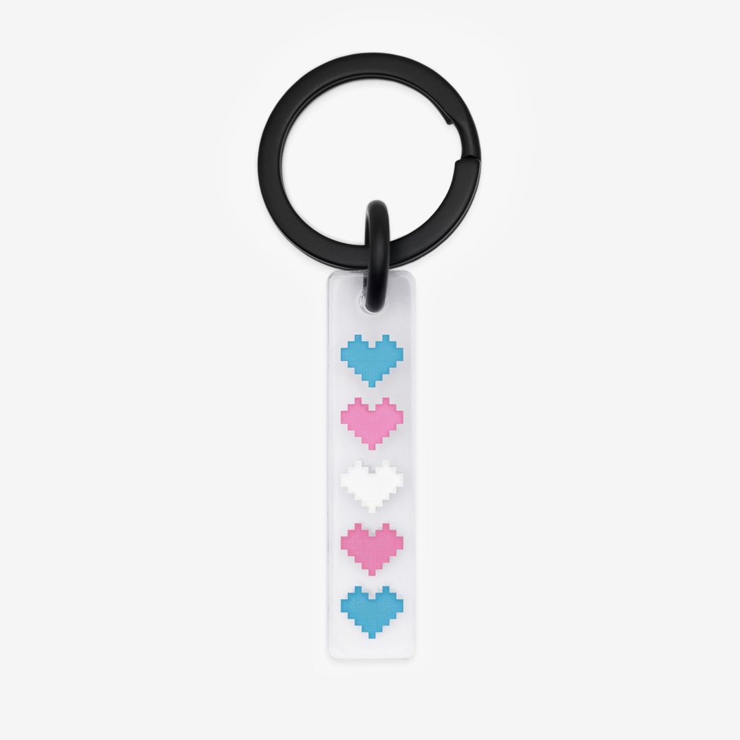 Trans Hearts Keychain