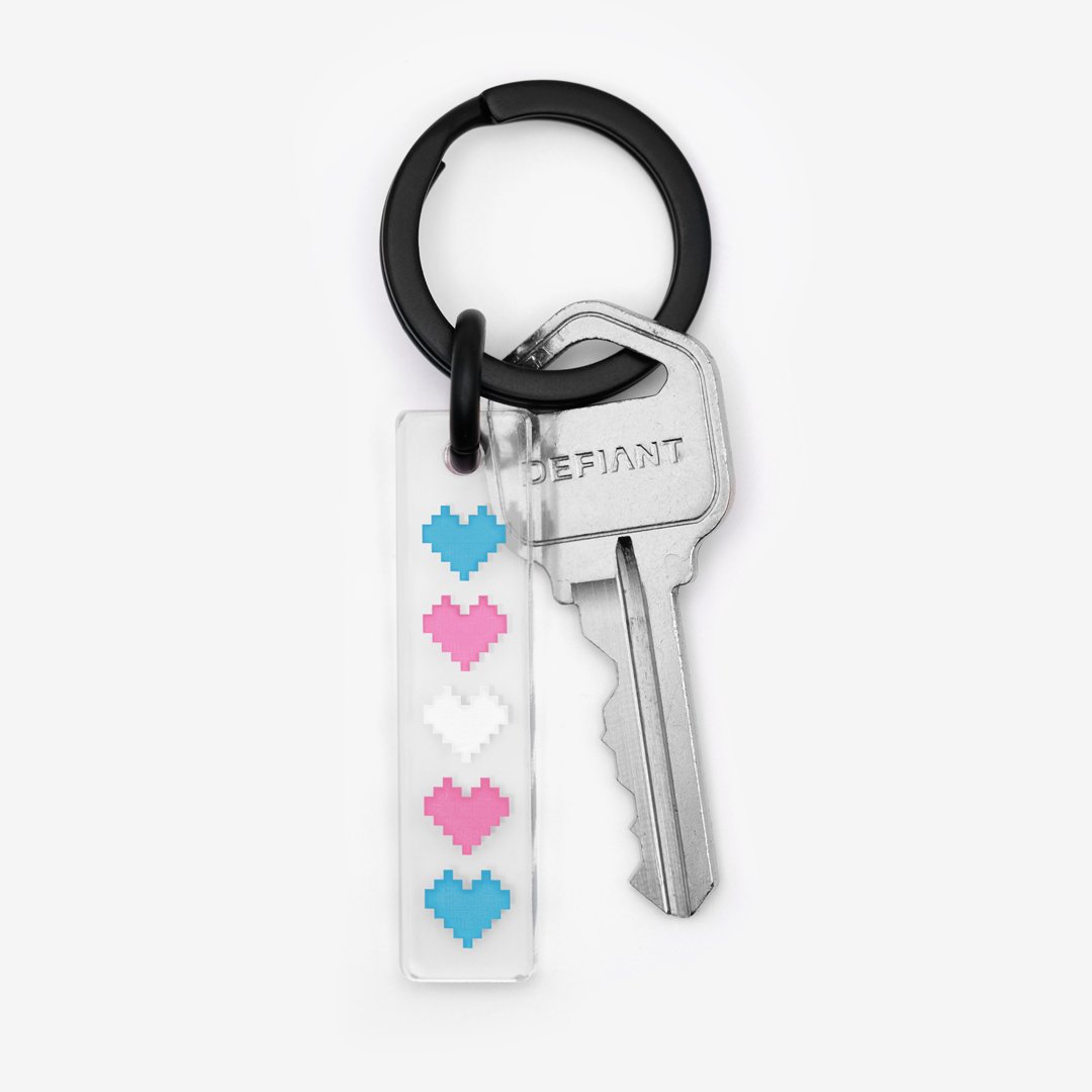 Trans Hearts Keychain