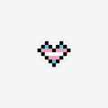 Trans Pixel Heart Sticker