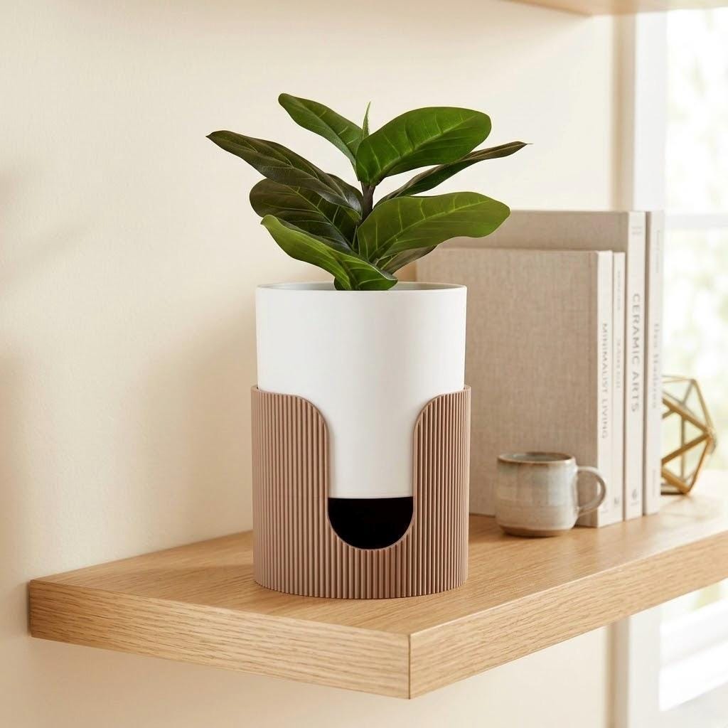Ribbed Cradle Planter