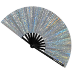 Discoteca Metallic Reflective Hand Fan
