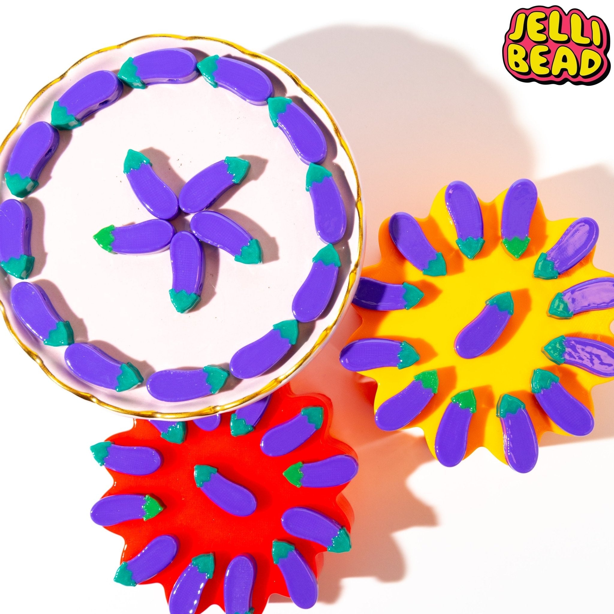 Eggplant Beads
