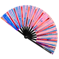 Iridescent Holographic Hand Fan