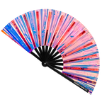 Iridescent Holographic Hand Fan