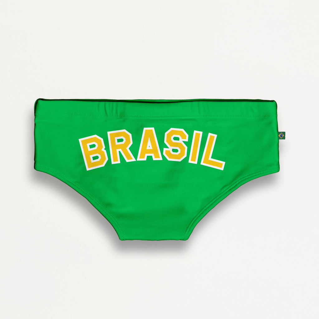 TEAM BRASIL FLAG SUNGA - Men's Designer Swimwear - Men's Brazilian Sunga