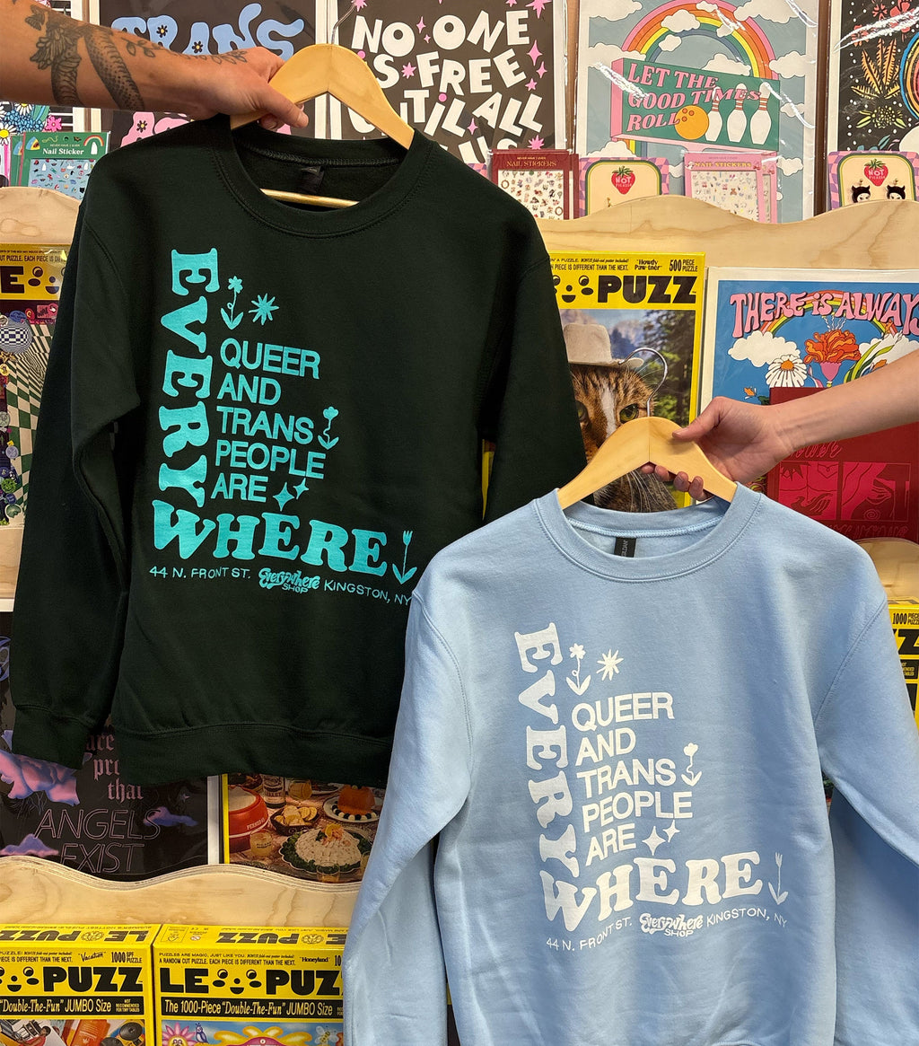 Everywhere Shop Crewneck - Baby Blue