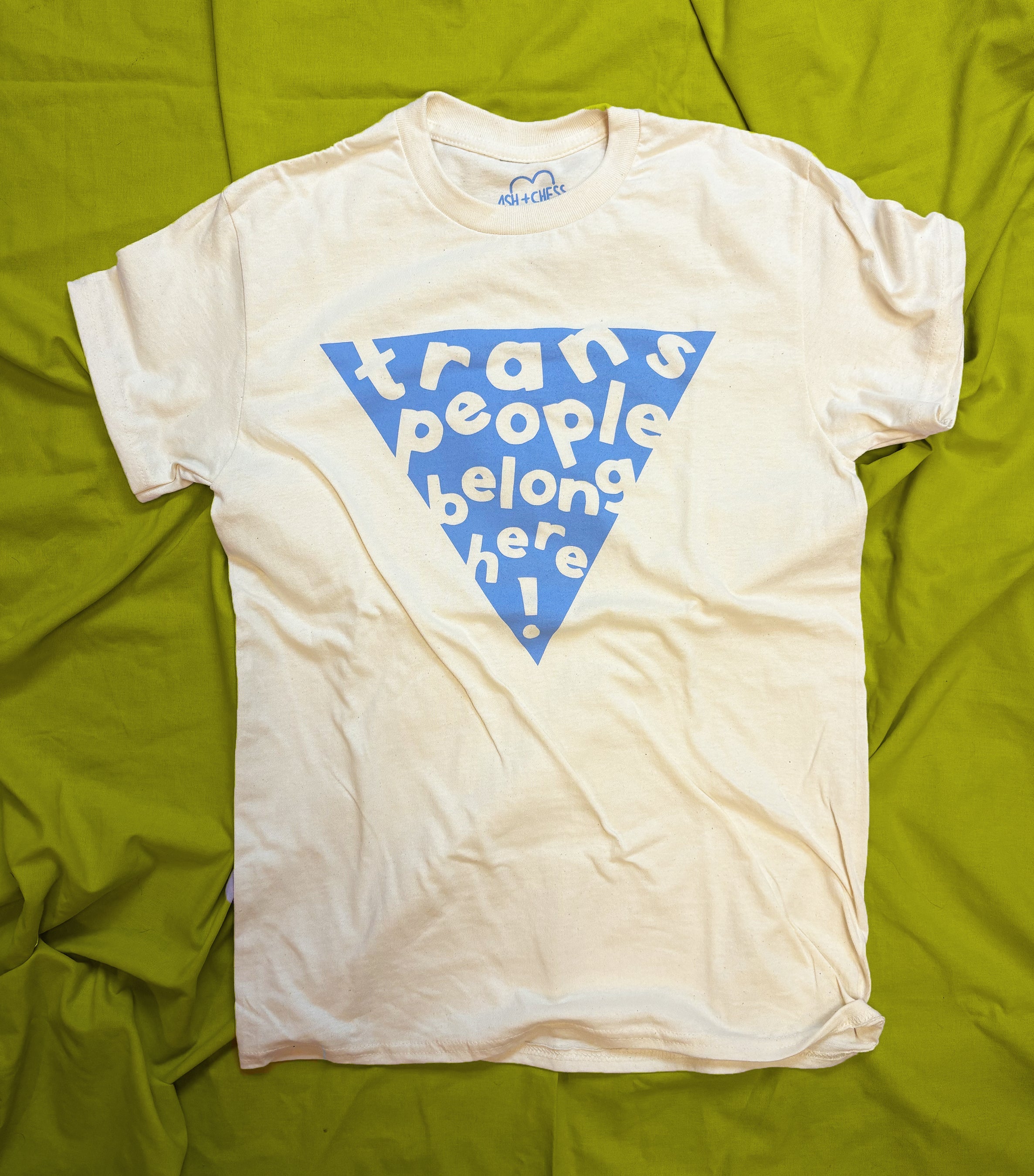 Trans People Belong Here CORNFLOWER