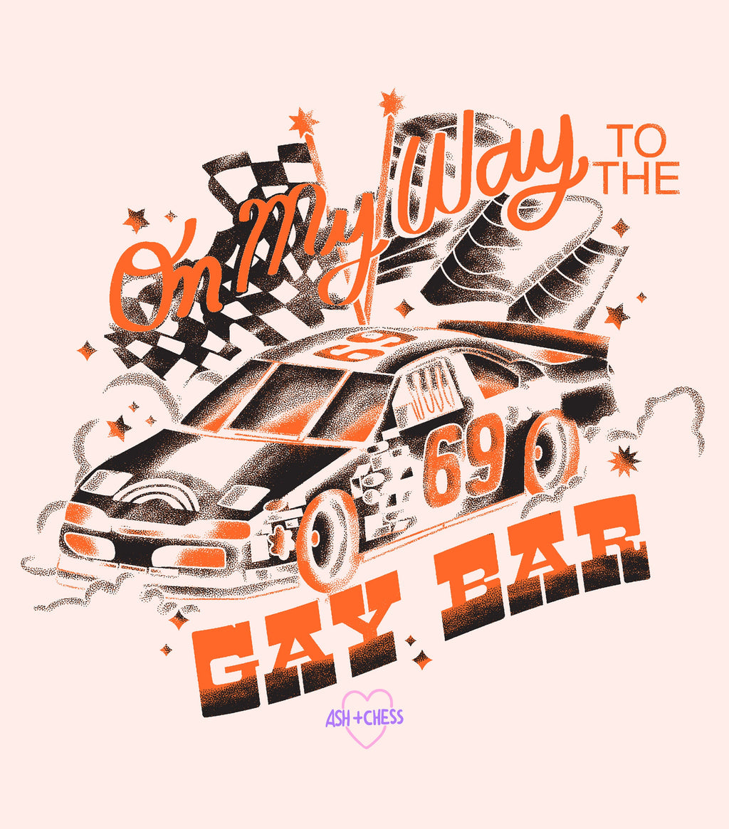 OMW To The Gay Bar T-Shirt TOMATO