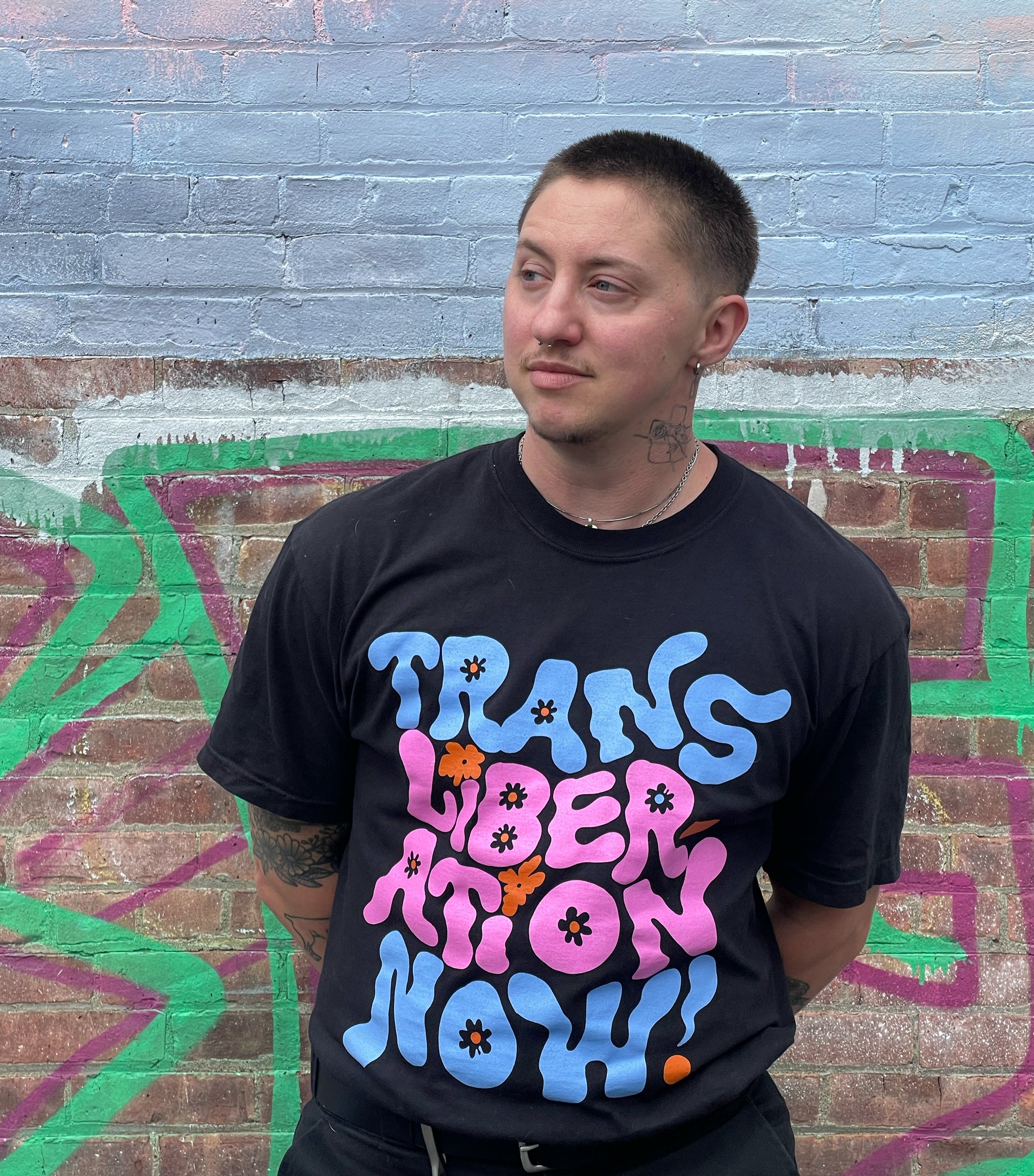 Trans Liberation Now! T-Shirt CANDY – LGBTQ Outpost