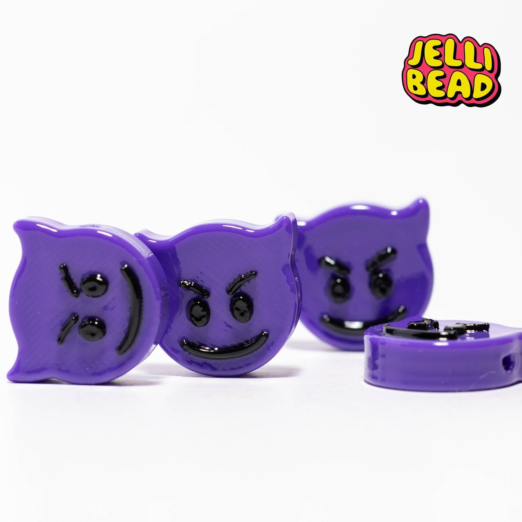 Purple Devil Emoji Beads