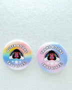 Queer/Trans Books Save Lives Pin or Magnet