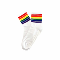 Rainbow Pride Pilates Grip Socks – Half Crew Non-Slip