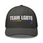 Team LGBTQ embroidered trucker cap