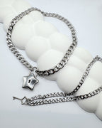 Silver Star Lock & Key Chains