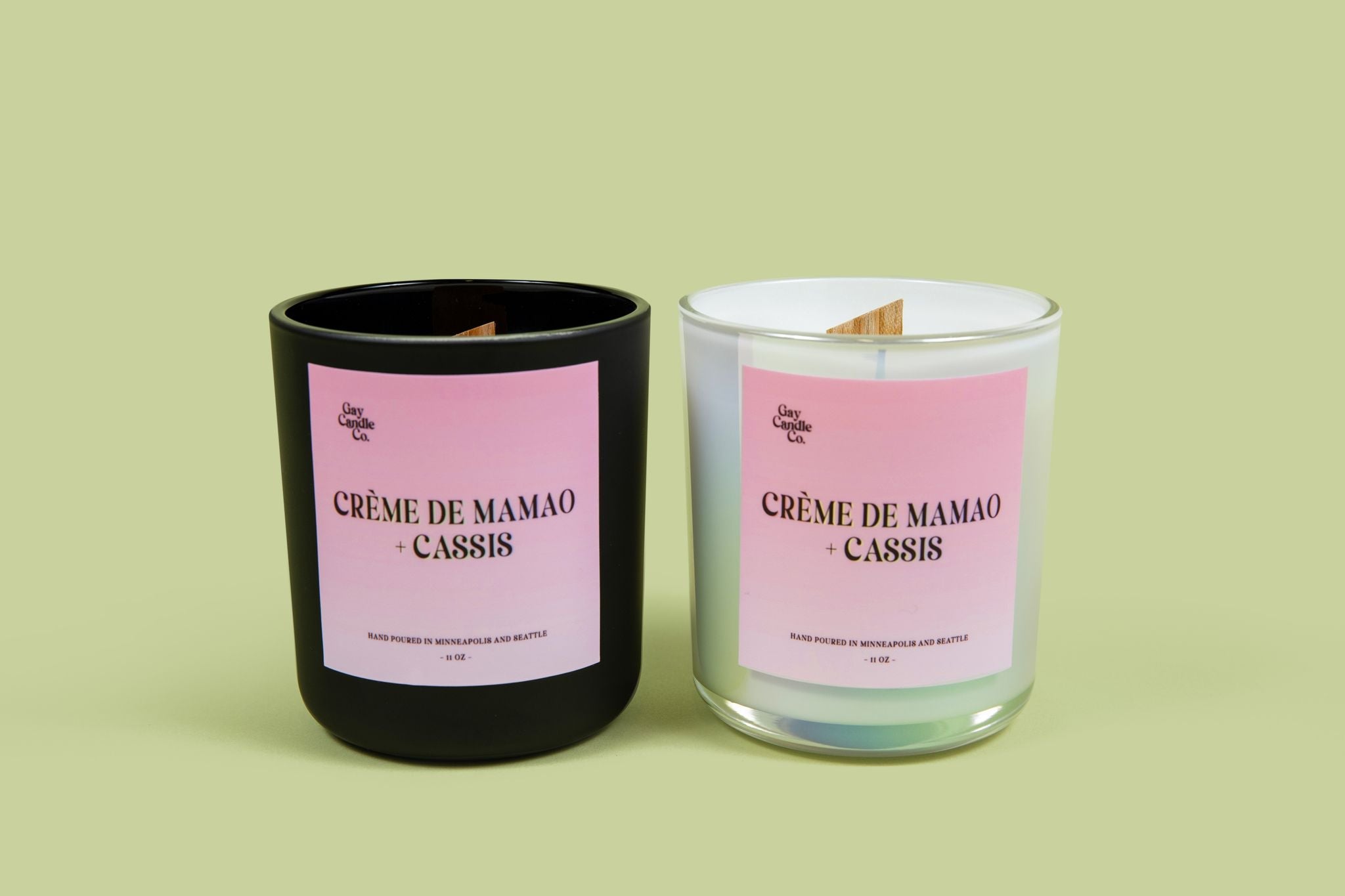 Crème de mamao + cassis candle