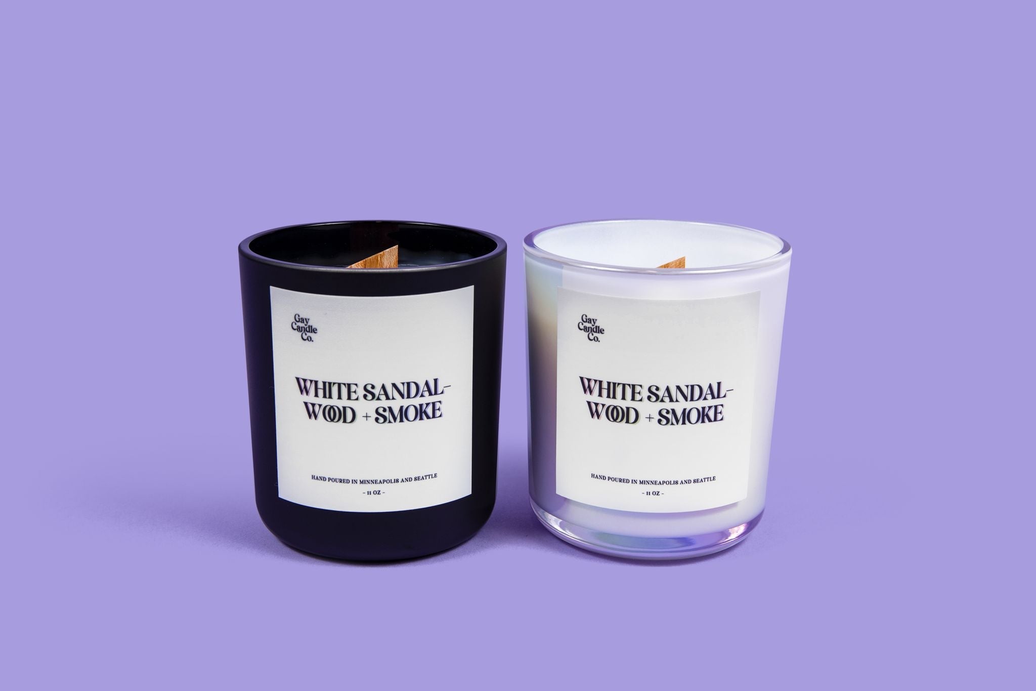 White sandalwood + smoke candle